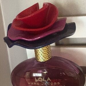 Marc Jacobs Lola Perfume with Red and Purple Floral Cap